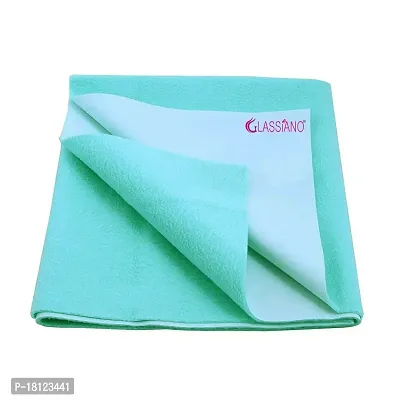 Glassiano Star Waterproof Reusable Instadry Baby Bed Protector Sheet (Medium-70cm X 100cm Color-Sea Green)