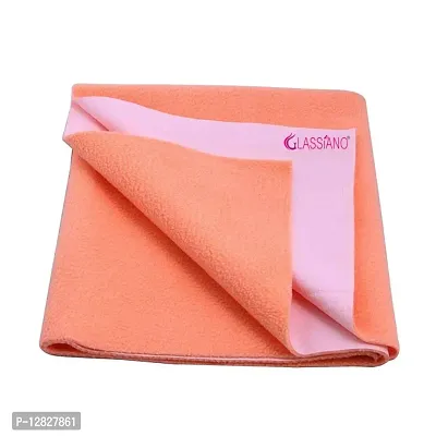 Waterproof Reusable Breathable Baby Cot Sheet For your Born Babies ( Small-50cm X 70cm Color-Peach)-thumb0
