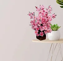 SOFIX Beautiful Artificial Pink Flower Pot- 40cm (Pink), Artificial Flora-thumb3