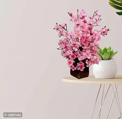 SOFIX Beautiful Artificial Pink Flower Pot- 40cm (Pink), Artificial Flora-thumb4