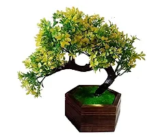 Sofix Artificial Plants Bonsai Potted Plastic Faux Green Grass Fake Tree Topiaries Shrubs for Home Decor Washroom and Office Decor - 10inch/25cm-thumb1