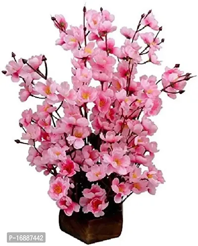 SOFIX Beautiful Artificial Pink Flower Pot- 40cm (Pink), Artificial Flora