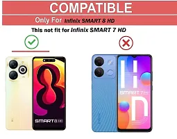 COVERBLACK Rubber Back Cover for Infinix X6525 / SMART 8HD - Transparent-thumb3
