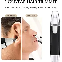 Nose Hair Trimmer for Men Women | Dual-edge Blades | Painless Electric Nose and Ear Hair Trimmer Eyebrow Clipper, Waterproof, Eco-/Travel-/User-Friendly-thumb1