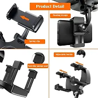 360 Degree Rotation Adjustable Anti Vibration Car Phone Holder for Rear View Mirror Mount Stand - Supports Mobile Up to 6.5 inch Smartphones-thumb2