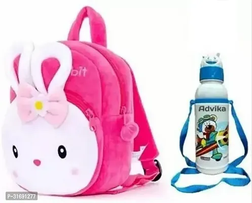 rabbit kids Bag With Free Andbottle Bagpacks Kids Bag Nursery Picnic Carry Plush Bags School Bags for Kid Girl and Boy Pack Of 2