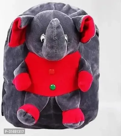 Grey Elephant Soft Material School Bag for Kids-thumb0