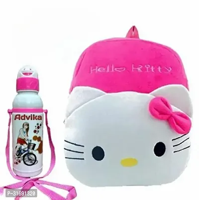 Cute Soft Plush Bag with Water Bottle-thumb0