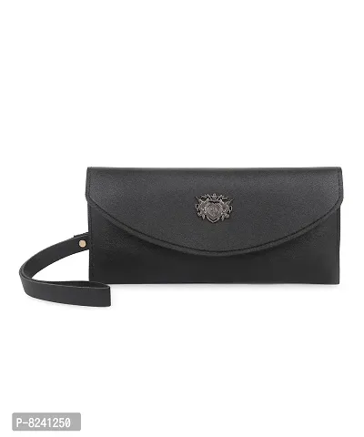 Element Cart PU Leather Black Color Clutch for Women/Girls(CM-12-UNICONE-BLACK)-thumb0