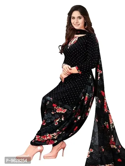 Classic Crepe Printed Dress Material with Dupatta for Women-thumb0