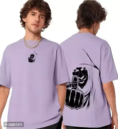 Reliable Purple Cotton Printed Round Neck Tees For Men-thumb0