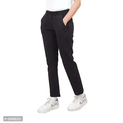 EcoLove Women's Organic Cotton Solid Relaxed Fit Trackpants Lower with Pockets-thumb3