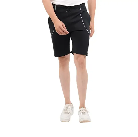 EcoLove Mens Solid Regular Fit Casual Cargo Shorts with Pockets