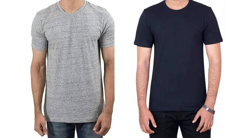 CARBON BASICS Men's Regular Fit T-Shirt (Pack of 2)