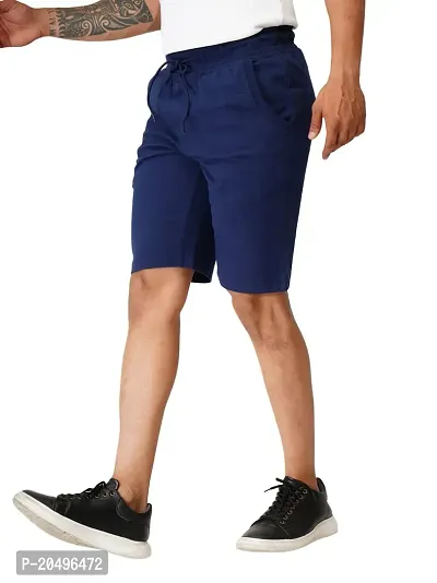 EcoLove Men's Cotton Regular Casual Shorts with Side  Back Pockets-thumb3