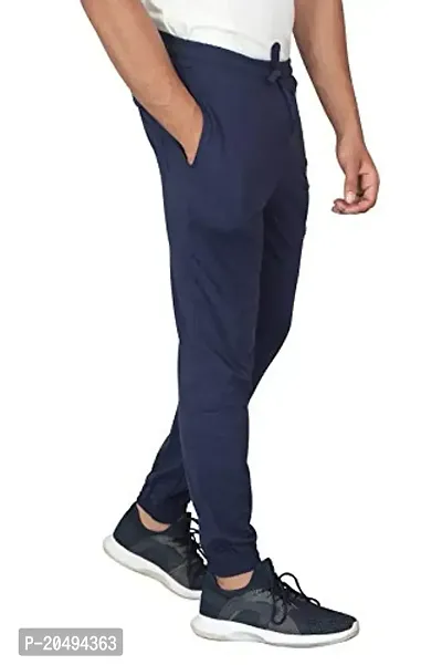CARBON BASICS Men's Cotton Joggers Lower Track Pants with Zipper Pockets-thumb4