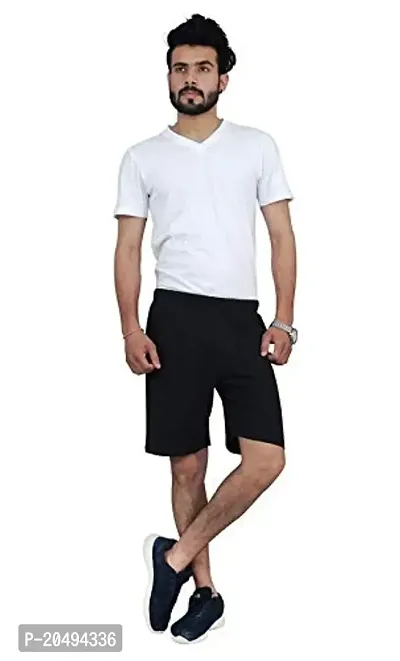 CARBON BASICS Men Casual Cotton Shorts for Daily Wear without Pocket-thumb2