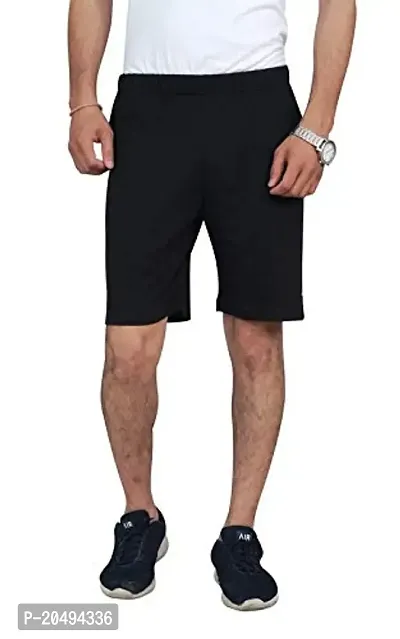 CARBON BASICS Men Casual Cotton Shorts for Daily Wear without Pocket-thumb0