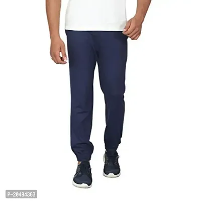 CARBON BASICS Men's Cotton Joggers Lower Track Pants with Zipper Pockets-thumb0