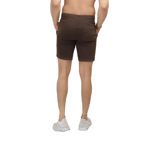 CARBON BASICS Men's Regular Fit Above Knee-Length Casual Shorts