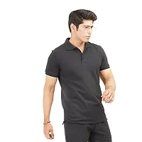 EcoLove Men's Cotton Half Sleeves Slim Fit Collared Formal Polo T-Shirt-thumb2