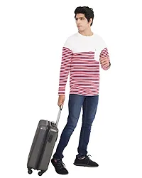 CARBON BASICS Men's Regular Fit Cotton Striped Henley T-Shirt Full Sleeves-thumb3