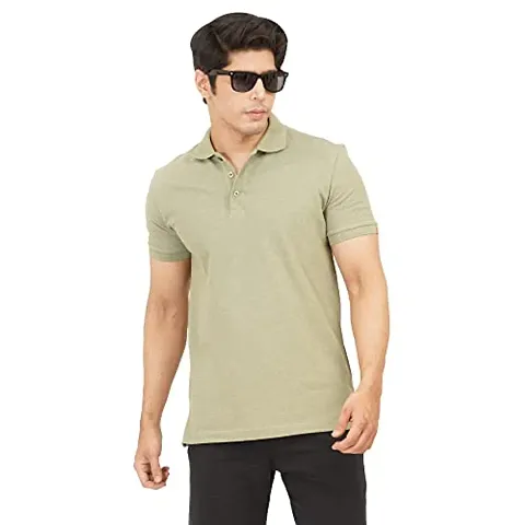 EcoLove Men's Half Sleeves Slim Fit Collared Formal Polo T-Shirt