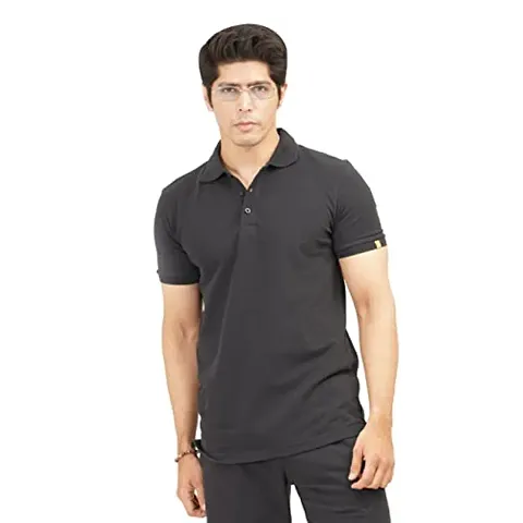 EcoLove Men's Half Sleeves Slim Fit Collared Formal Polo T-Shirt