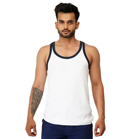 EcoLove Men's Solid Regular Fit Muscle Vests/Rib Gym Vest