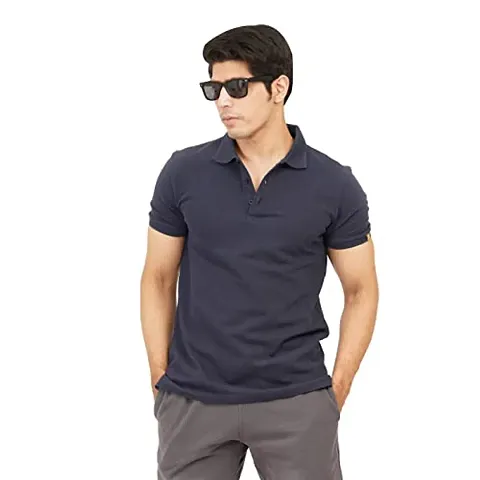 EcoLove Men's Half Sleeves Slim Fit Collared Formal Polo T-Shirt