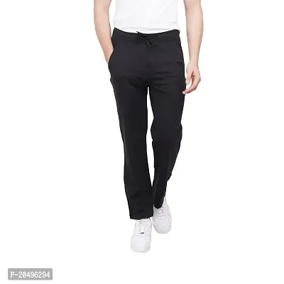 EcoLove Men's Cotton Solid Relaxed Fit Trackpants Lower with Pockets-thumb0