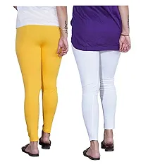 CARBON BASICS Women's Cotton Ankle Length Leggings Bottom Wear Combo Pack of 2-thumb1