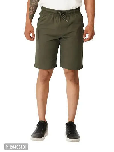 EcoLove Men's Cotton Regular Casual Shorts with Side  Back Pockets-thumb0