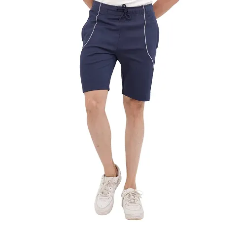 EcoLove Mens Solid Regular Fit Casual Cargo Shorts with Pockets