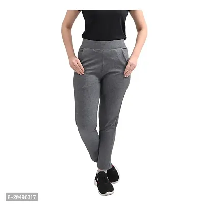 EcoLove Women's Interlock Fitted Pants | Cotton Blend Formal Casual Pants-thumb0