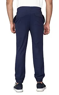 CARBON BASICS Men's Cotton Joggers Lower Track Pants with Zipper Pockets-thumb4