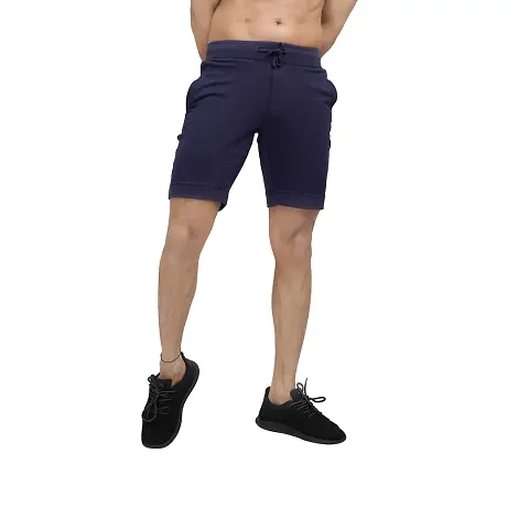 CARBON BASICS Men's Regular Fit Above Knee-Length Casual Shorts