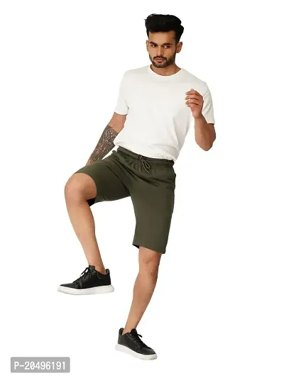 EcoLove Men's Cotton Regular Casual Shorts with Side  Back Pockets-thumb2