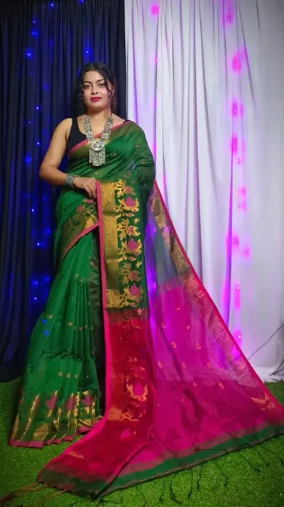 New Exclusive Handloom Saree (Green)