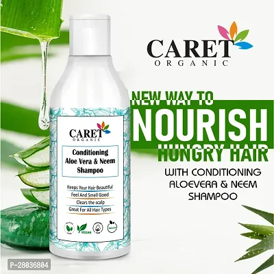 Caret Organic Conditioning Aloe Vera  Neem Shampoo 300ml-thumb2