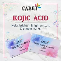 Caret Organic Vitamin C  Kojic Acid Skin Whitening Soap | Reduce Dark spots, Dead Skin Cells | Paraben free-75g Pack Of 1-thumb3