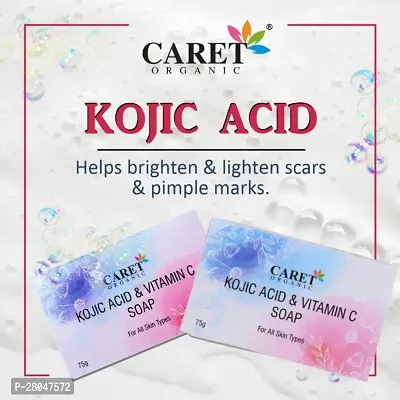 Caret Organic Vitamin C  Kojic Acid Skin Whitening Soap | Reduce Dark spots, Dead Skin Cells | Paraben free-75g Pack Of 1-thumb4