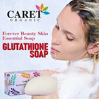 Caret Organic Glutathione  Vitamin C Skin Whitening Soap | Reduce Dark Spots , Anti -Aging | Dermatologically Tested -75g Pack Of 5-thumb2