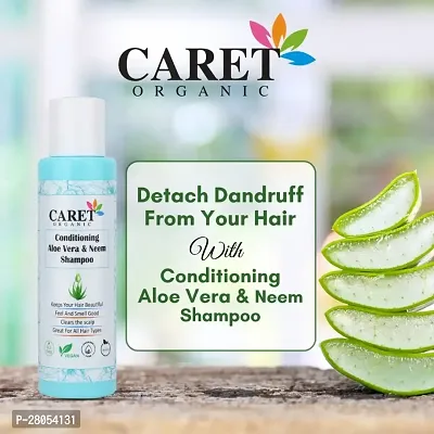 Caret Organic Neem  Aloe Vera Conditioning Shampoo for Strong  Healthy Hair Growth | Natural Ingredients -100ml Pack of 2-thumb2