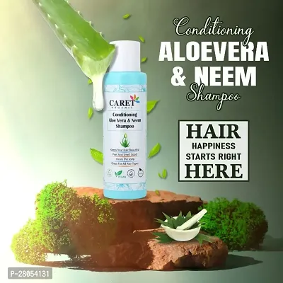 Caret Organic Neem  Aloe Vera Conditioning Shampoo for Strong  Healthy Hair Growth | Natural Ingredients -100ml Pack of 2-thumb4