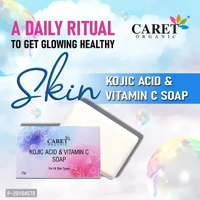 Caret Organic Kojic Acid   Vitamin  C  Soap  For All Skin Types - Cruelty Free  ,Paraben Free , Safe  For  All Skin Types-75G-thumb2