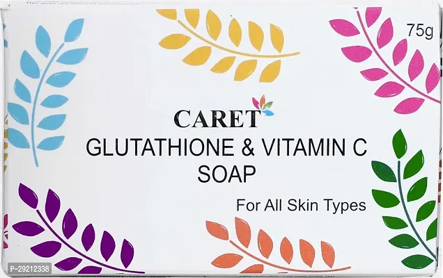 Caret Organic Glutathione  Vitamin C Skin Whitening Soap -75g Pack of 4-thumb0