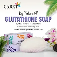 Caret Organic Glutathione  Vitamin C Skin Whitening Soap -75g Pack of 4-thumb1