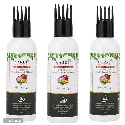 Caret Organic Red Onion Seed Hair Oil Pack Of 3 (100ml)-thumb0