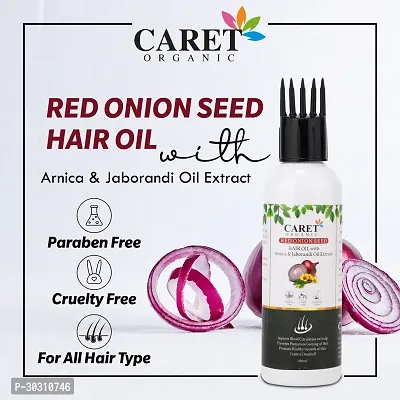 Caret Organic Red Onion Seed Hair Oil Pack Of 3 (100ml)-thumb2